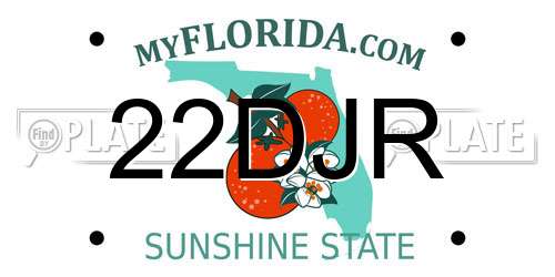 22DJR Florida License Plate