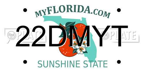 22DMYT Florida License Plate