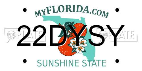 22DYSY Florida License Plate