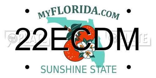 22ECDM Florida License Plate