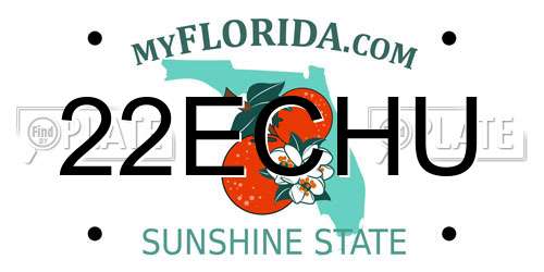 22ECHU Florida License Plate