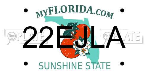 22EJLA Florida License Plate