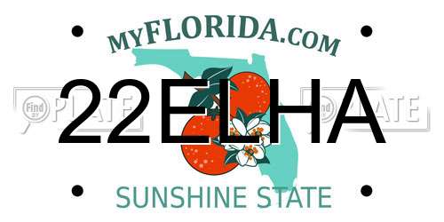 22ELHA Florida License Plate