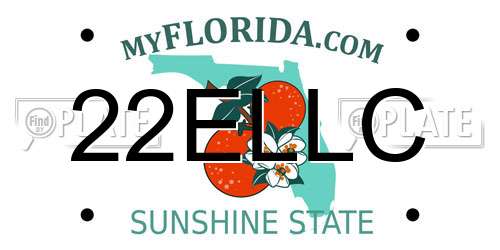 22ELLC Florida License Plate