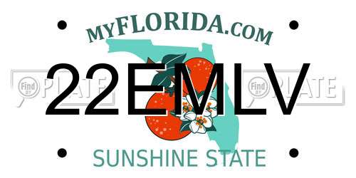 22EMLV Florida License Plate