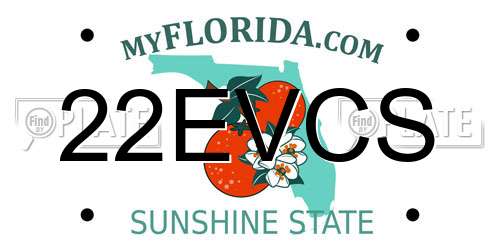 22EVCS Florida License Plate