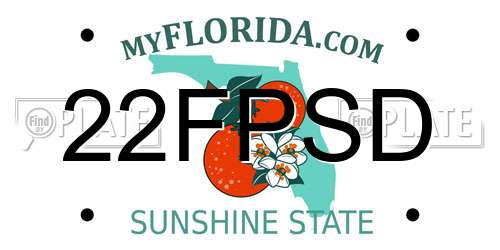 22FPSD Florida License Plate
