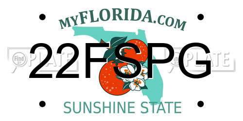 22FSPG Florida License Plate