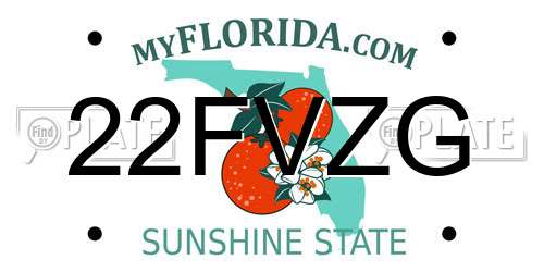 22FVZG Florida License Plate