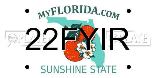 22FYIR Florida License Plate