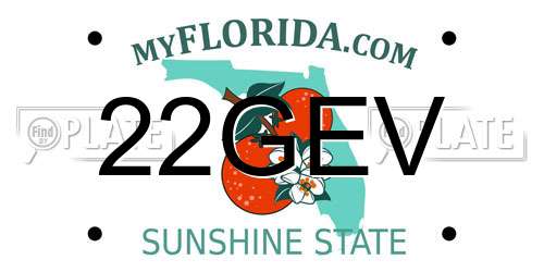 22GEV Florida License Plate