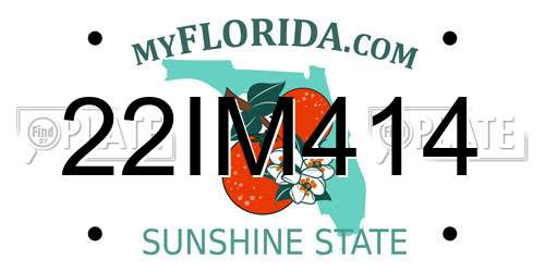 22IM414 Florida License Plate