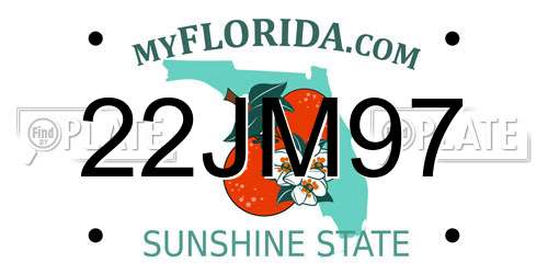 22JM97 Florida License Plate