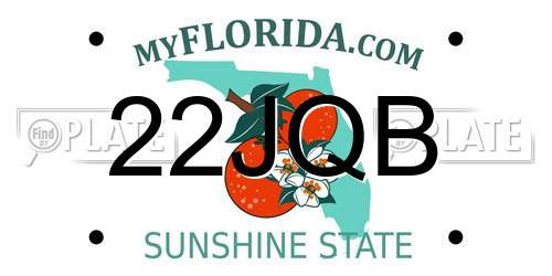 22JQB Florida License Plate