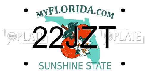 22JZT Florida License Plate