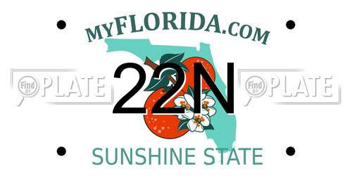 22N Florida License Plate