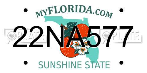 22NA577 Florida License Plate