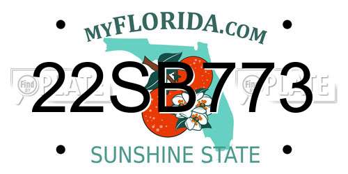 22SB773 Florida License Plate