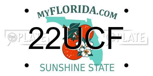 22UCF Florida License Plate