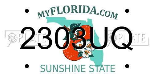 2303UQ Florida License Plate