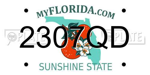 2307QD Florida License Plate