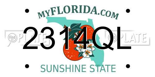 2314QL Florida License Plate