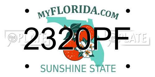 2320PF Florida License Plate
