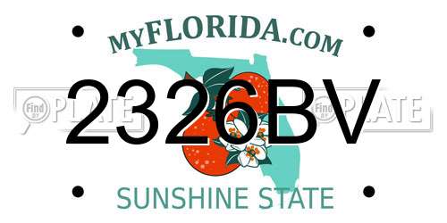 2326BV Florida License Plate