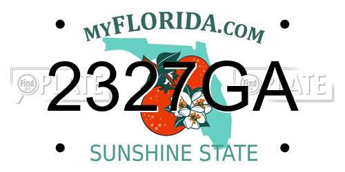 2327GA Florida License Plate