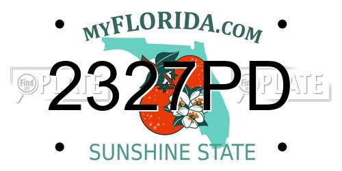 2327PD Florida License Plate