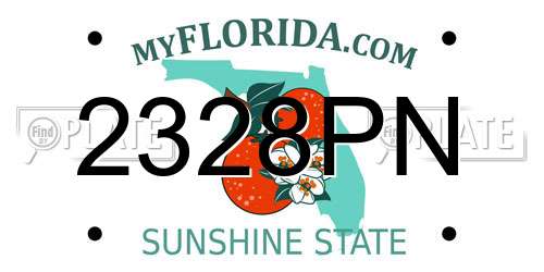 2328PN Florida License Plate