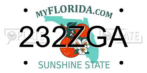 232ZGA Florida License Plate