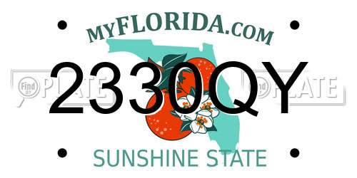 2330QY Florida License Plate
