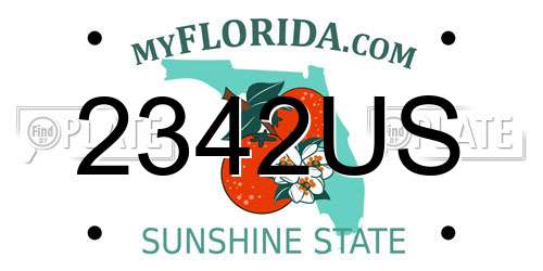 2342US Florida License Plate