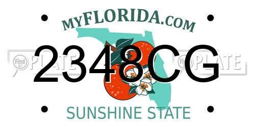 2348CG Florida License Plate