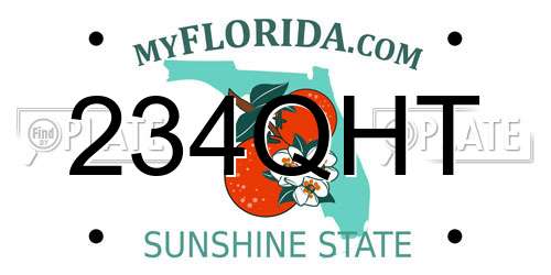 234QHT Florida License Plate