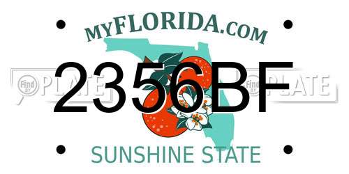 2356BF Florida License Plate