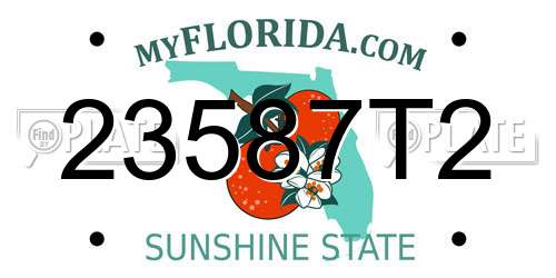 23587T2 Florida License Plate