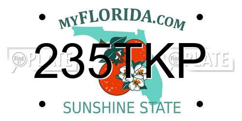 235TKP Florida License Plate