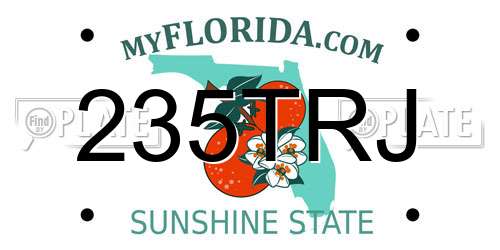235TRJ Florida License Plate