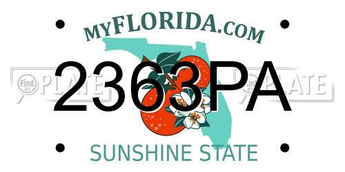 2363PA Florida License Plate