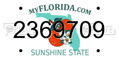 2369709 Florida License Plate
