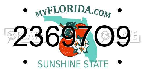 23697O9 Florida License Plate