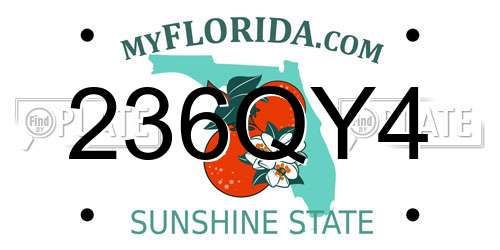 236QY4 Florida License Plate