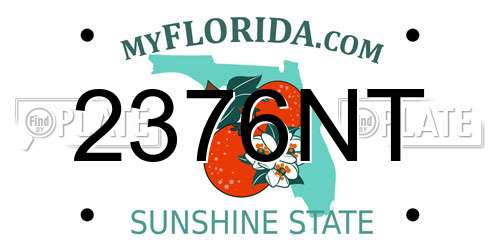 2376NT Florida License Plate