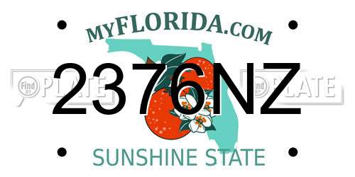 2376NZ Florida License Plate