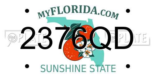 2376QD Florida License Plate