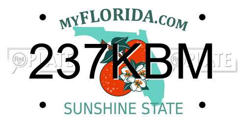 237KBM Florida License Plate
