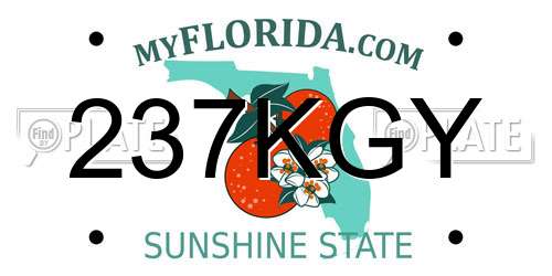 237KGY Florida License Plate