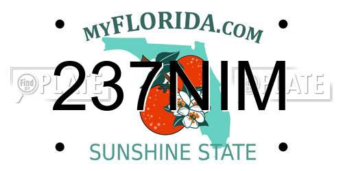 237NIM Florida License Plate